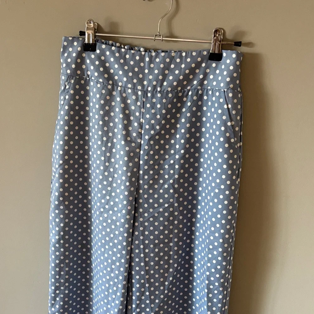 SHEIN Blue and White Polka Dot Pants - Picture 5 of 12